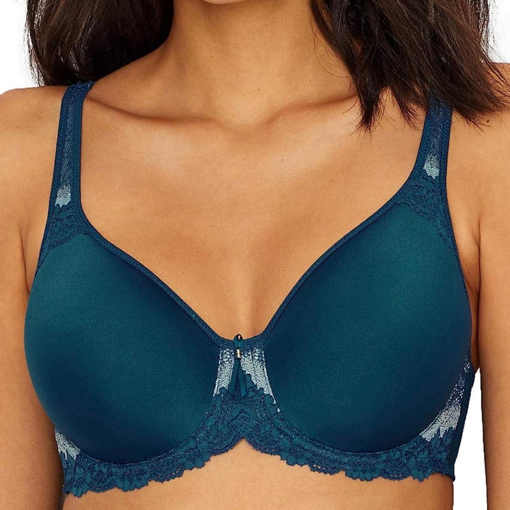 Wacoal Basic Benefits Contour Underwire Bra 38DDD Majolica Blue